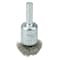 Weiler 1" Circular Flared Crimped Wire End Brush .008" Stainless Steel Fill 10043 - alternate 1
